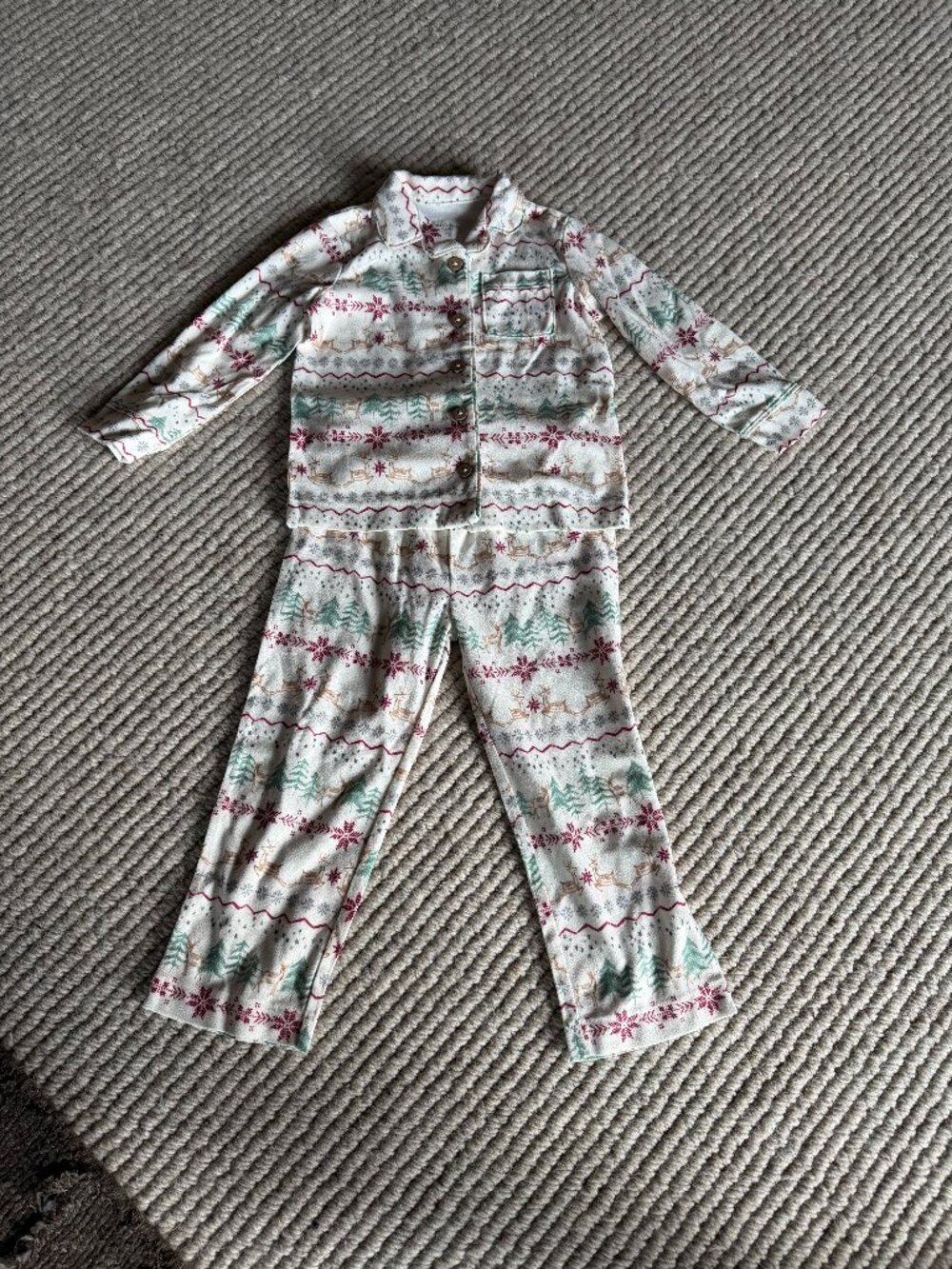 Burt's Bees Children's Christmas Pajama Set 3T